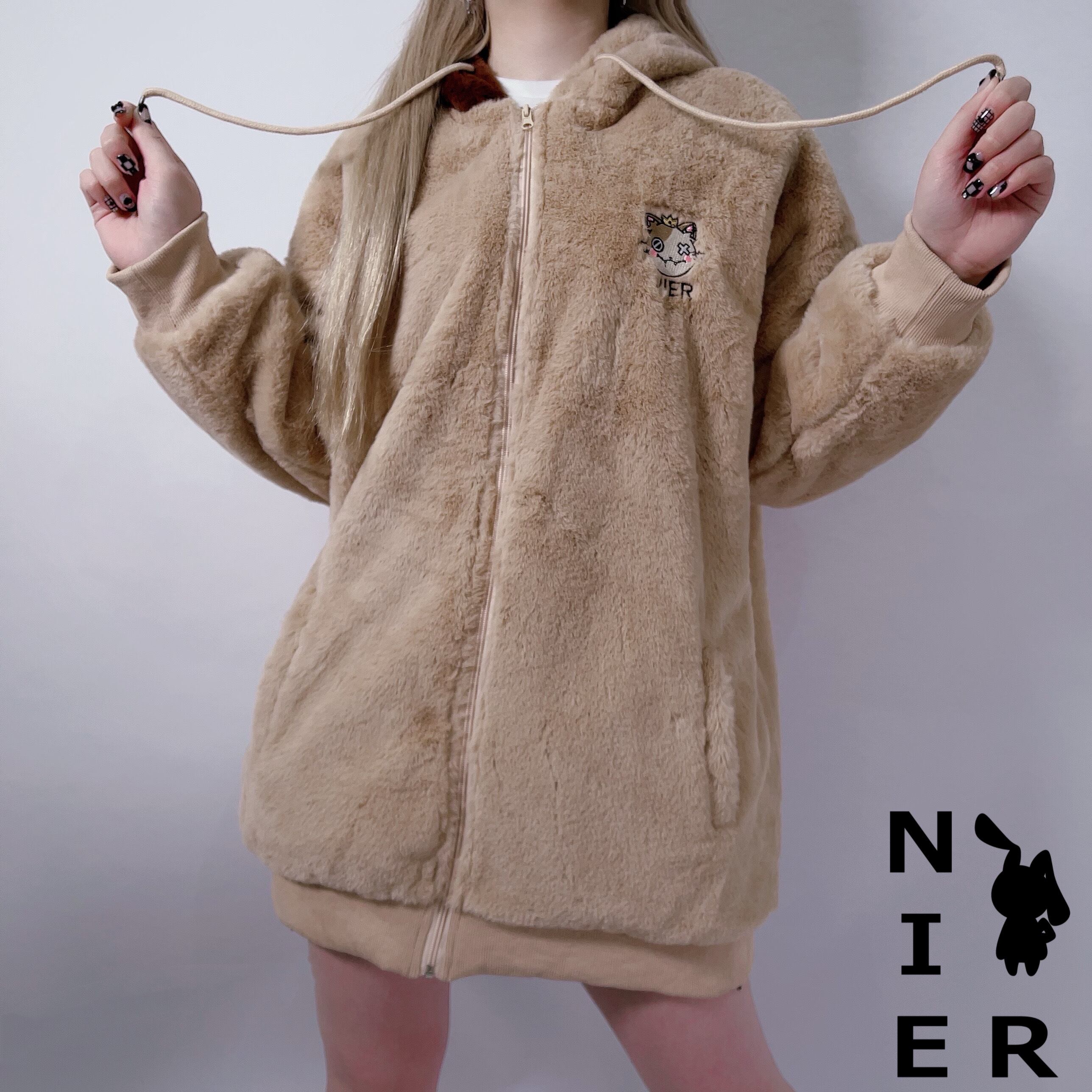 ふわもこミケZIP OUTER【猫耳×尻尾付き】 | NIER CLOTHING powered by BASE