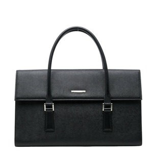 バーバリー ノバチェック ハンドバッグ ブラック レザー レディース BURBERRY 【中古】