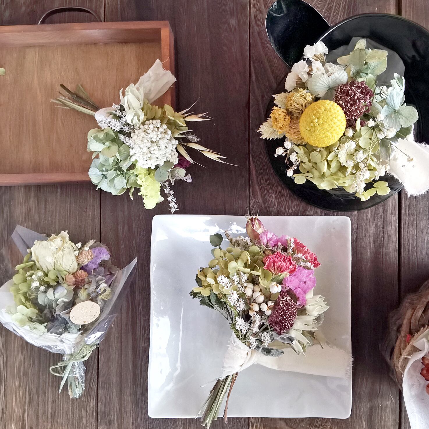 ミニペーパーポットバッグ　ハチドリと青い花 ミニペーパーポットバッグ ハチドリと青い花 うつろいを楽しむ