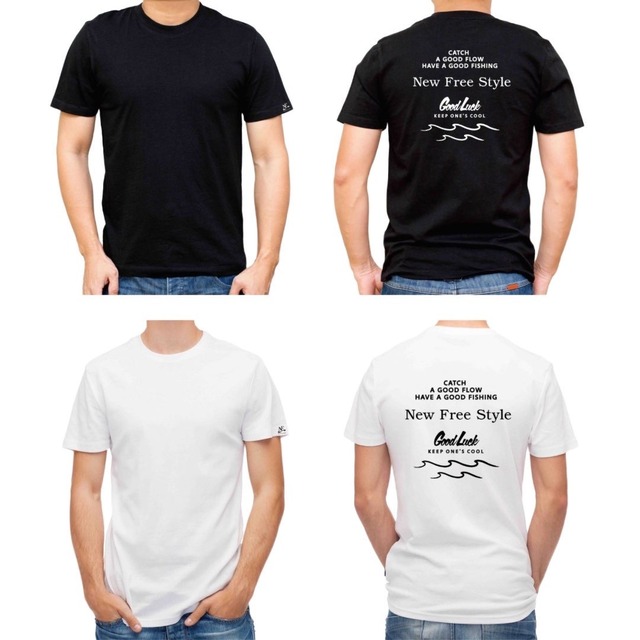 【New Free Style】　ヘビーウェイトTシャツ　WHITE BODY／BLACK PRINT　BLACK BODY／WHITE PRINT