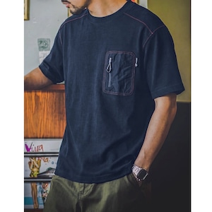ワッフルテクスチャー ジップポケットTシャツ 11466