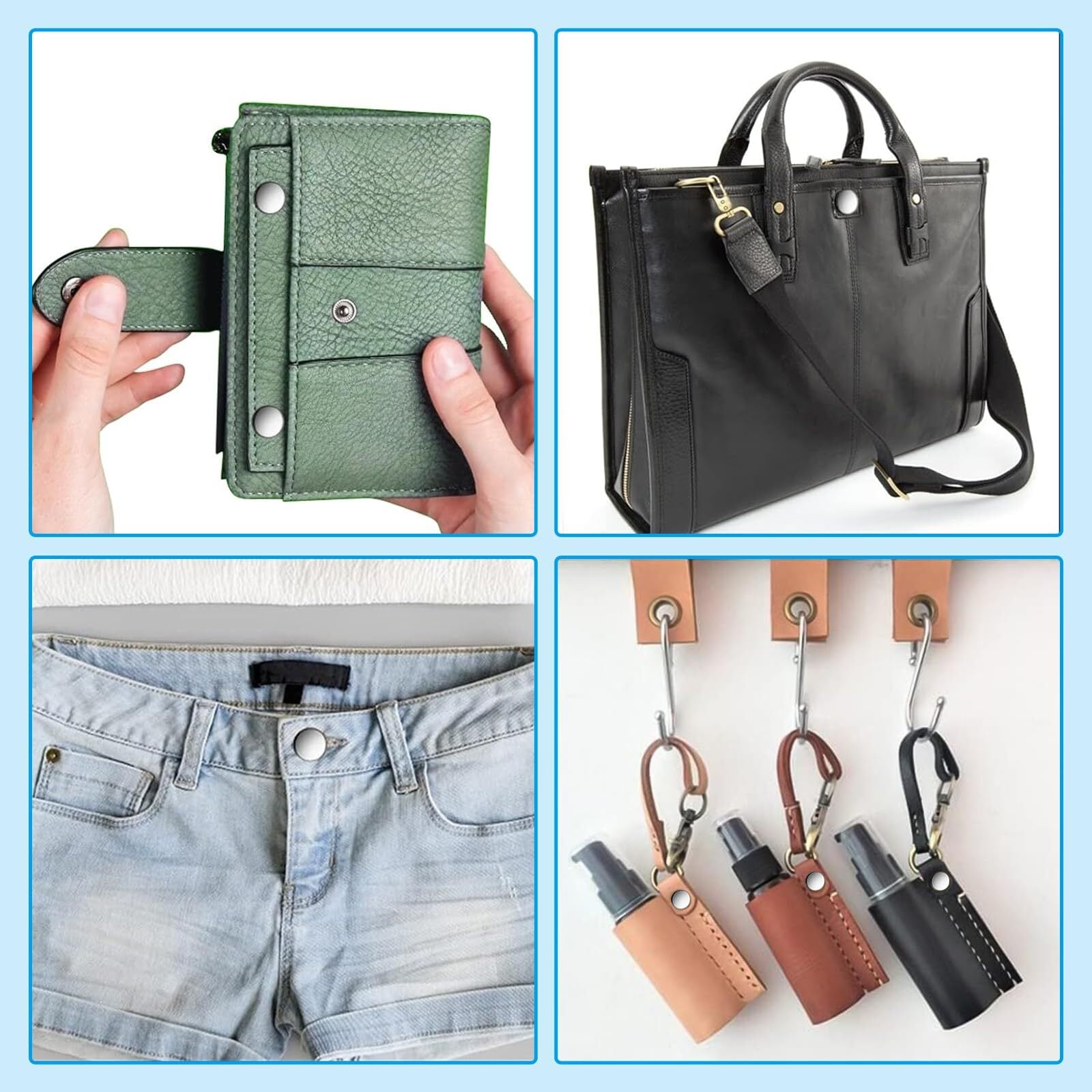 Liroyal 18セット 15mm ジャンパーホック ステンレス鋼メタルボタン