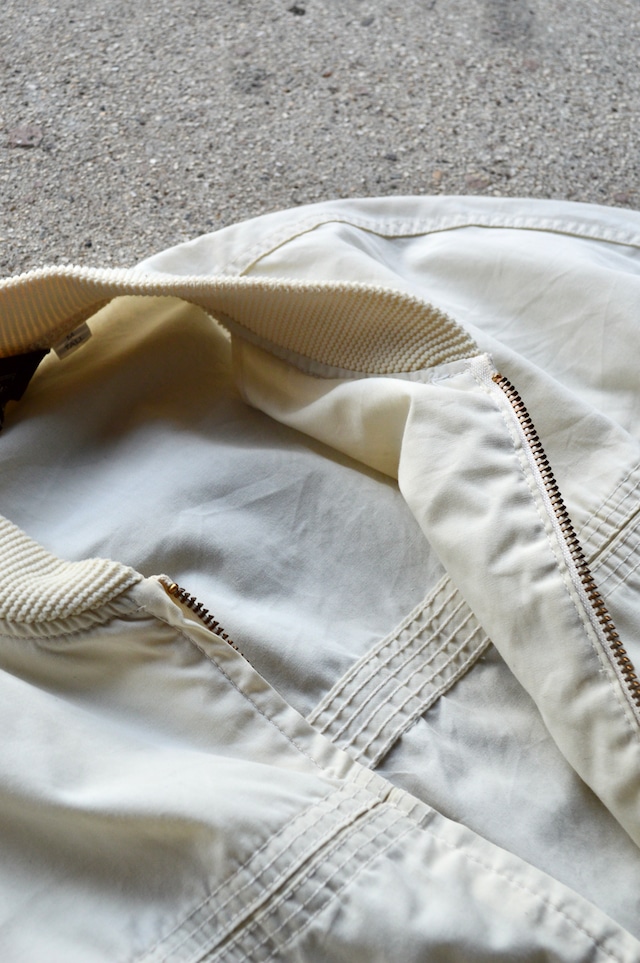 Sears 1970's Derby Jacket Ivory Light Cotton Cloth TALON Zipper  シアーズ 70s ダービージャケット 棒タロン
