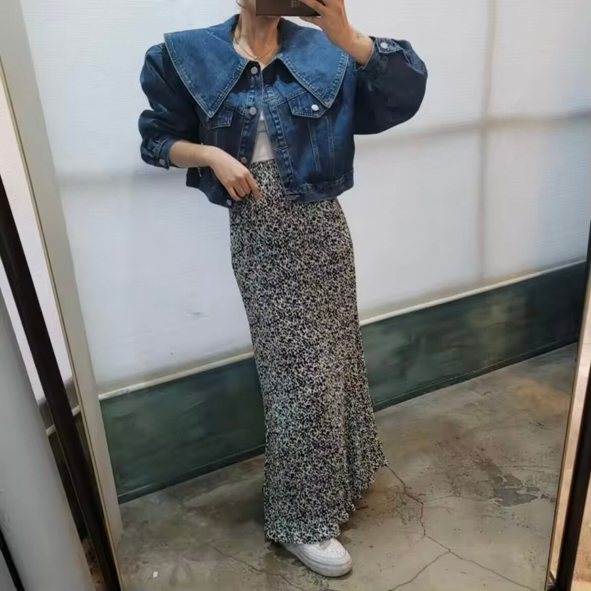 ビッグカラーデニムジャケット