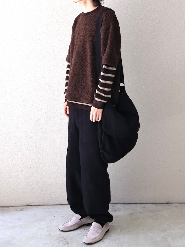 【ISA BOULDER】REPEAT STRIPE TOP/soil
