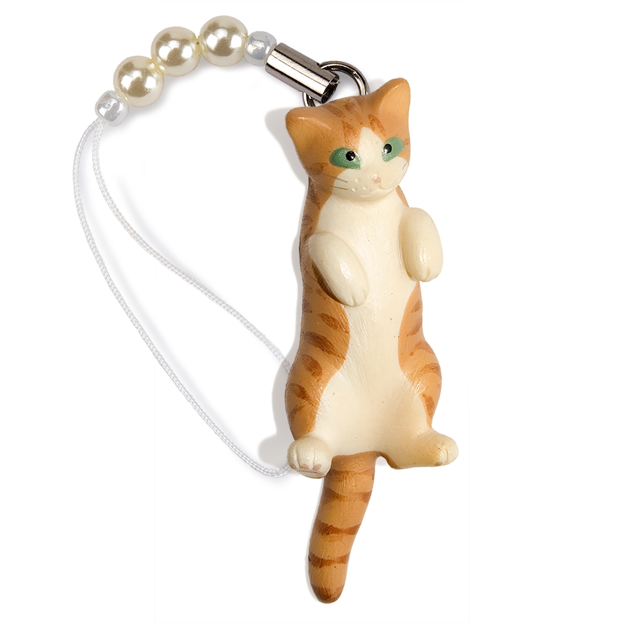 ペットラバーズ 猫どん LadyCat vol,7 茶トラ白 ビーズ ストラップ N-2702