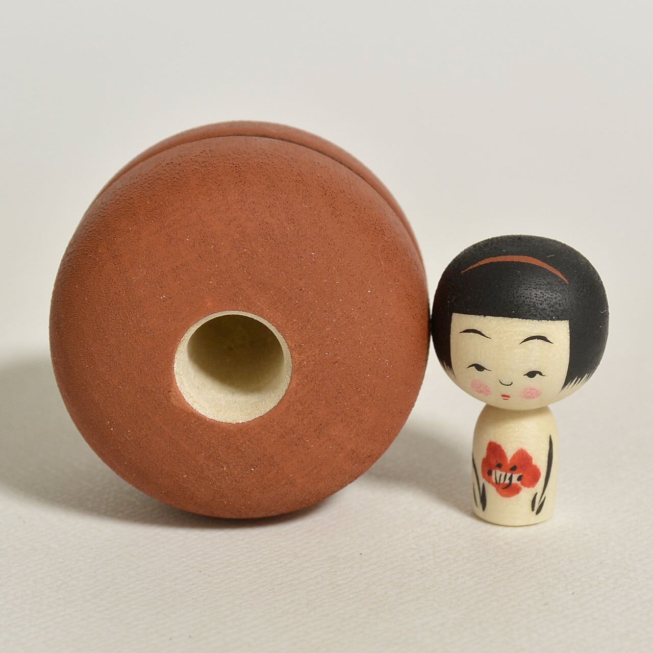 マカロンちゃんこけし 約1.5寸 約4.5cm 鈴木明 工人（作並系）#2394