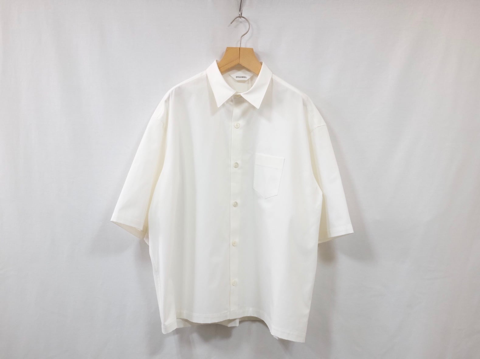 DIGAWEL” Oversized S/S Shirt White” | Lapel online store