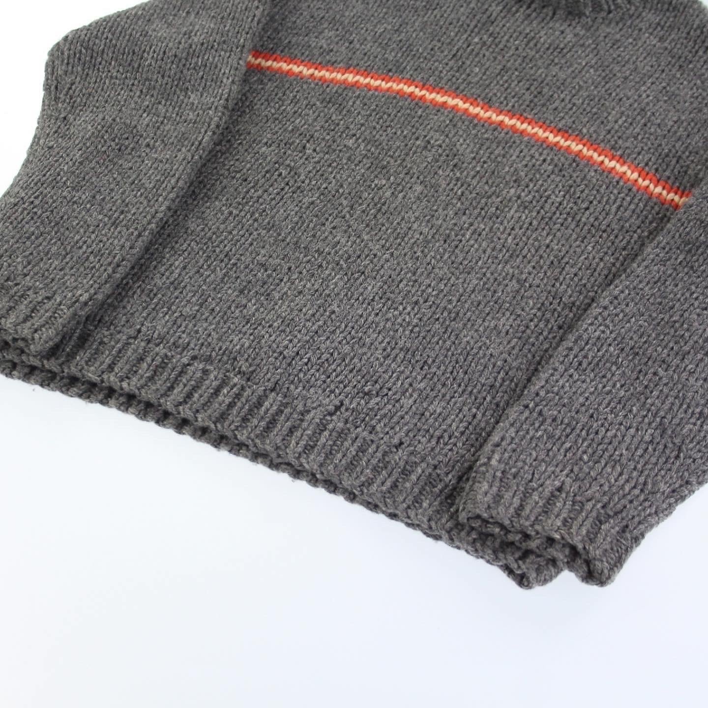 J.CREW HAND KNIT ラインデザイン ウールニットセーター【FF-6549】 | cv