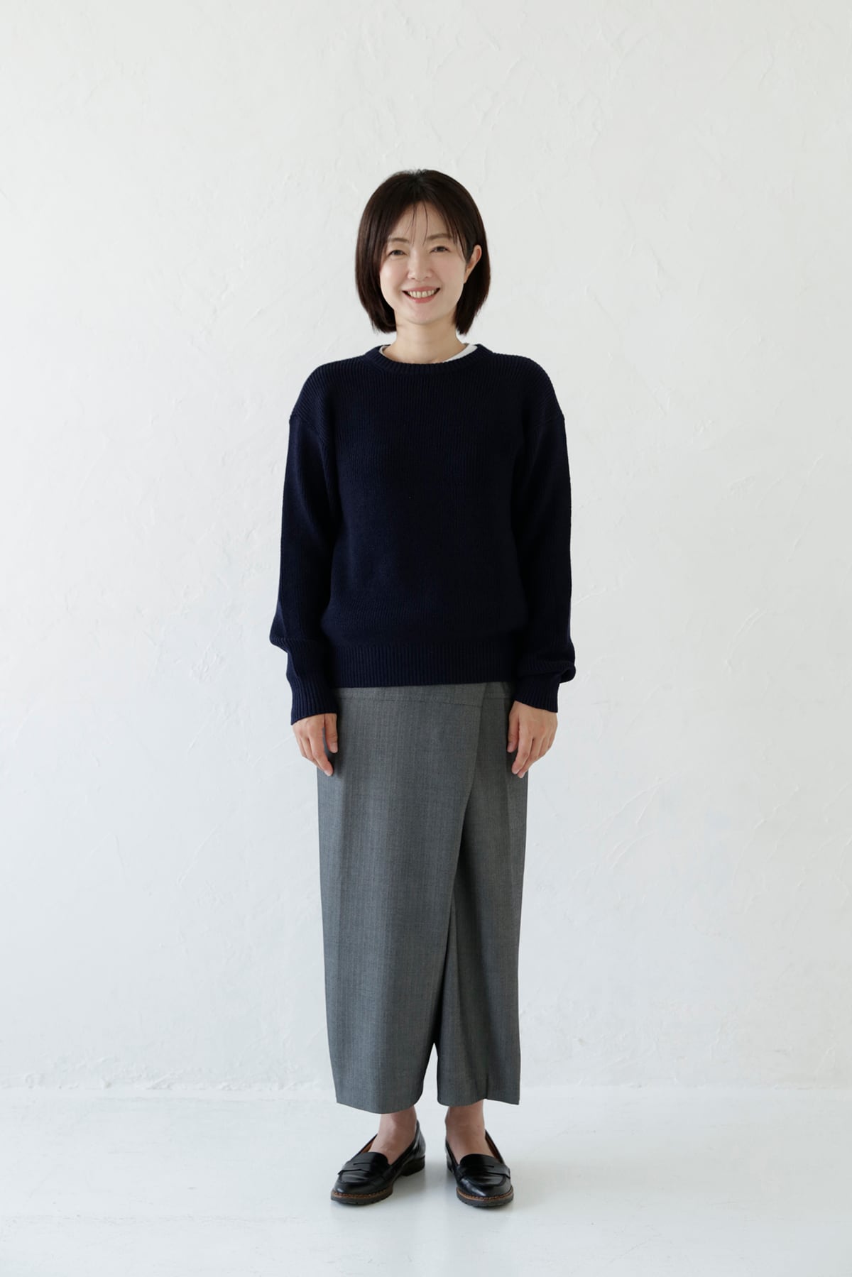 強撚ウール 畦編みプルオーバー | tsuki.s