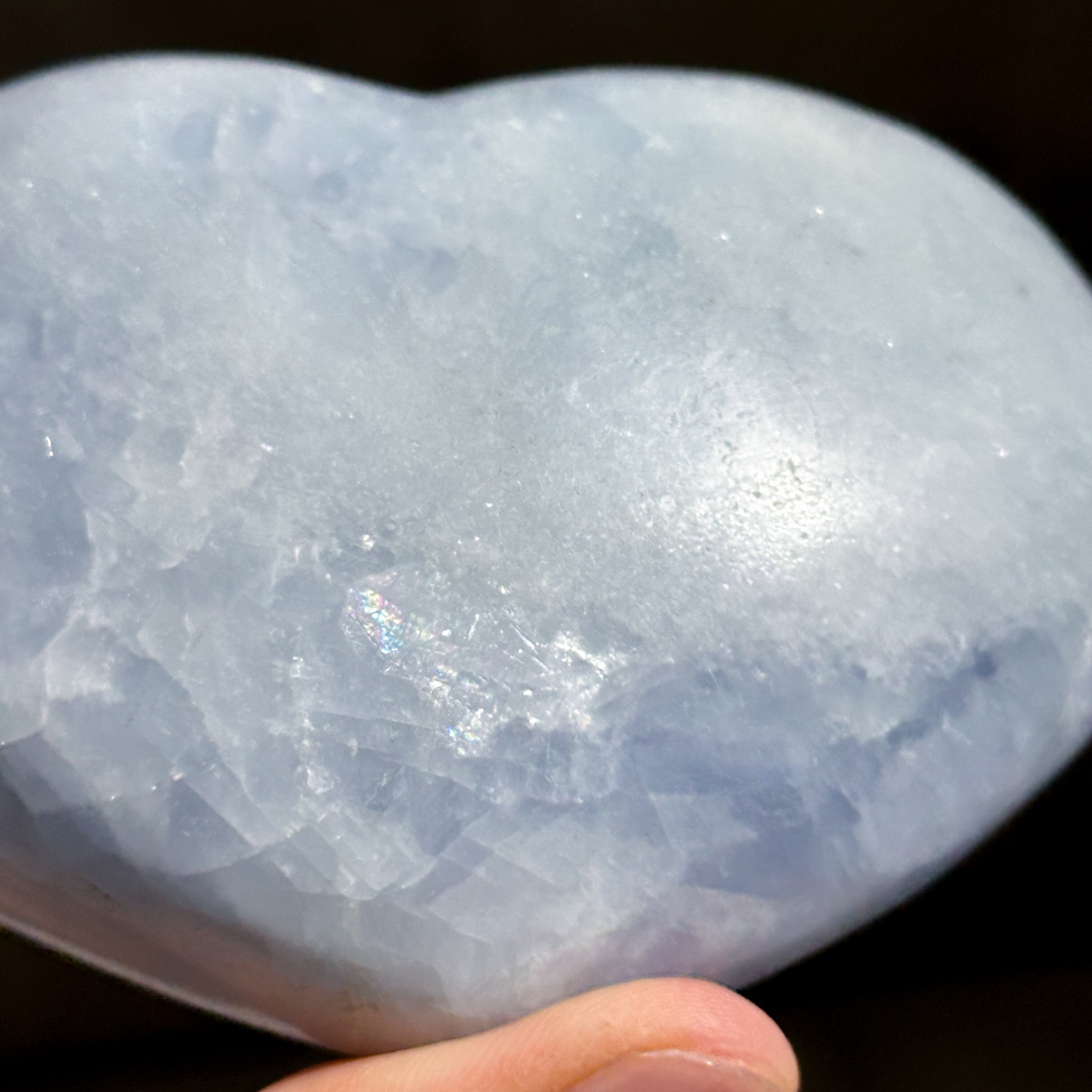 Bigセレスタイト ハート 42♡ Celestite ♡ 天然石・鉱物