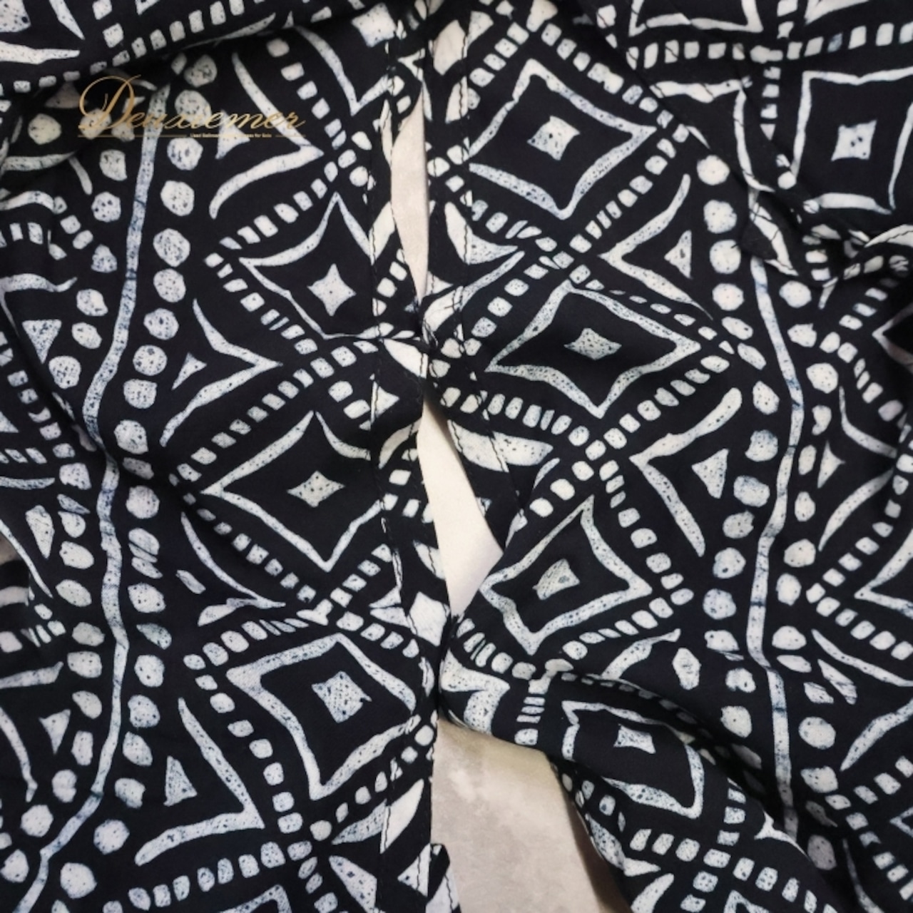 フラダンス 衣装 ワンピース ドレス ノアノア ブラック系 NOANOA ツーカラー モノトーン シンプル かわいい 華やか きれい 上品 大人っぽい おしゃれ エレガント 黒 白 ハワイアン タヒチアン アロハ ハワイアンプリント フラ ダンス レッスン