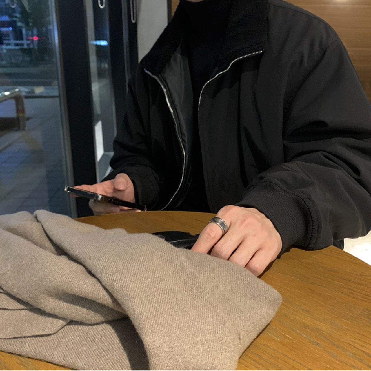 ダブルジップシンプルブルゾン　MT0080356