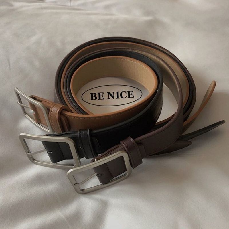 スクエアバックルベルト 3カラー A1080