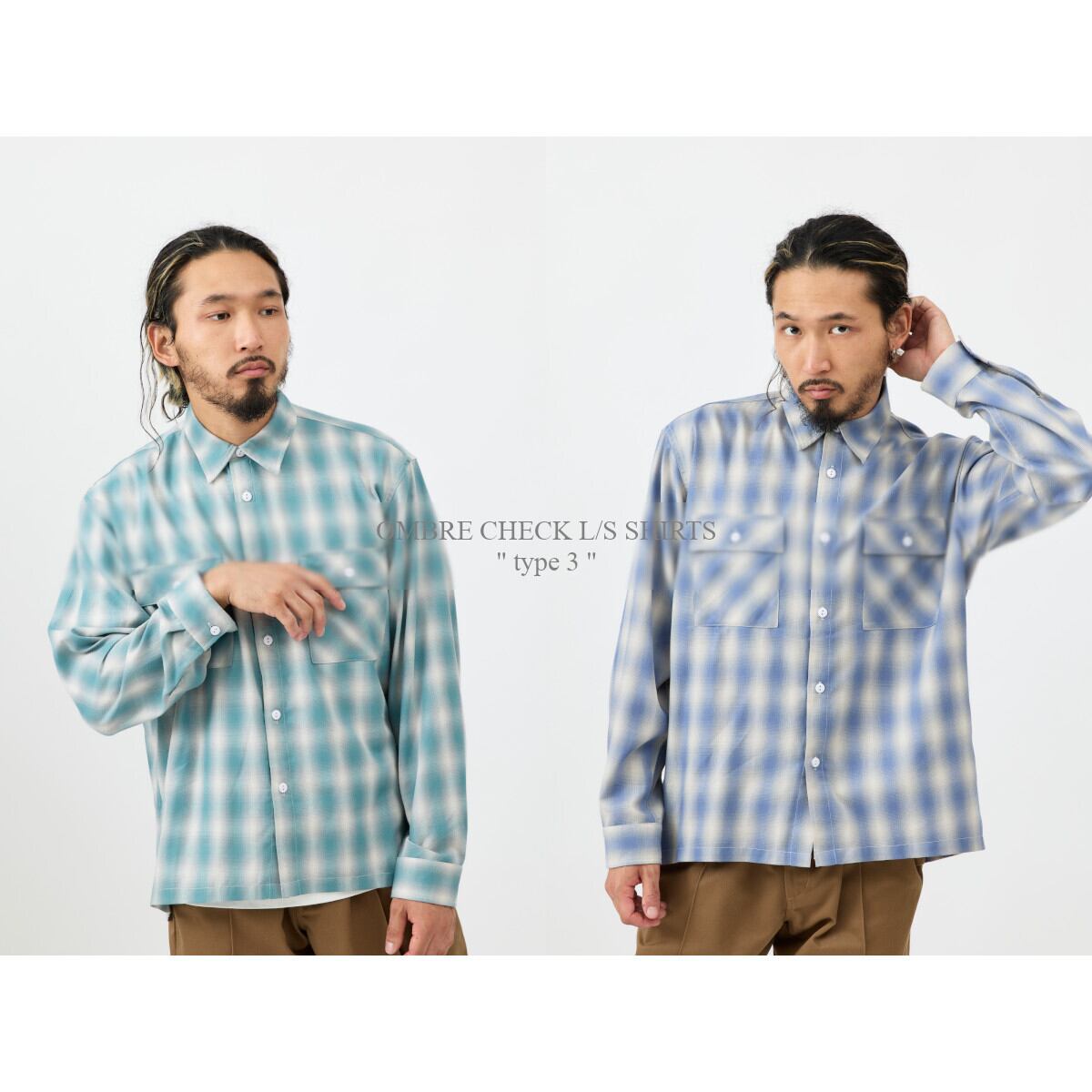 OMBRE CHECK L/S SHIRTS - 3 | 【BIG MIKE / ビッグマイク】公式