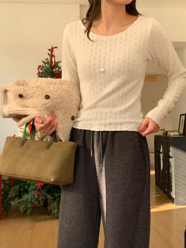 (即納) signature / Milk tee 1color