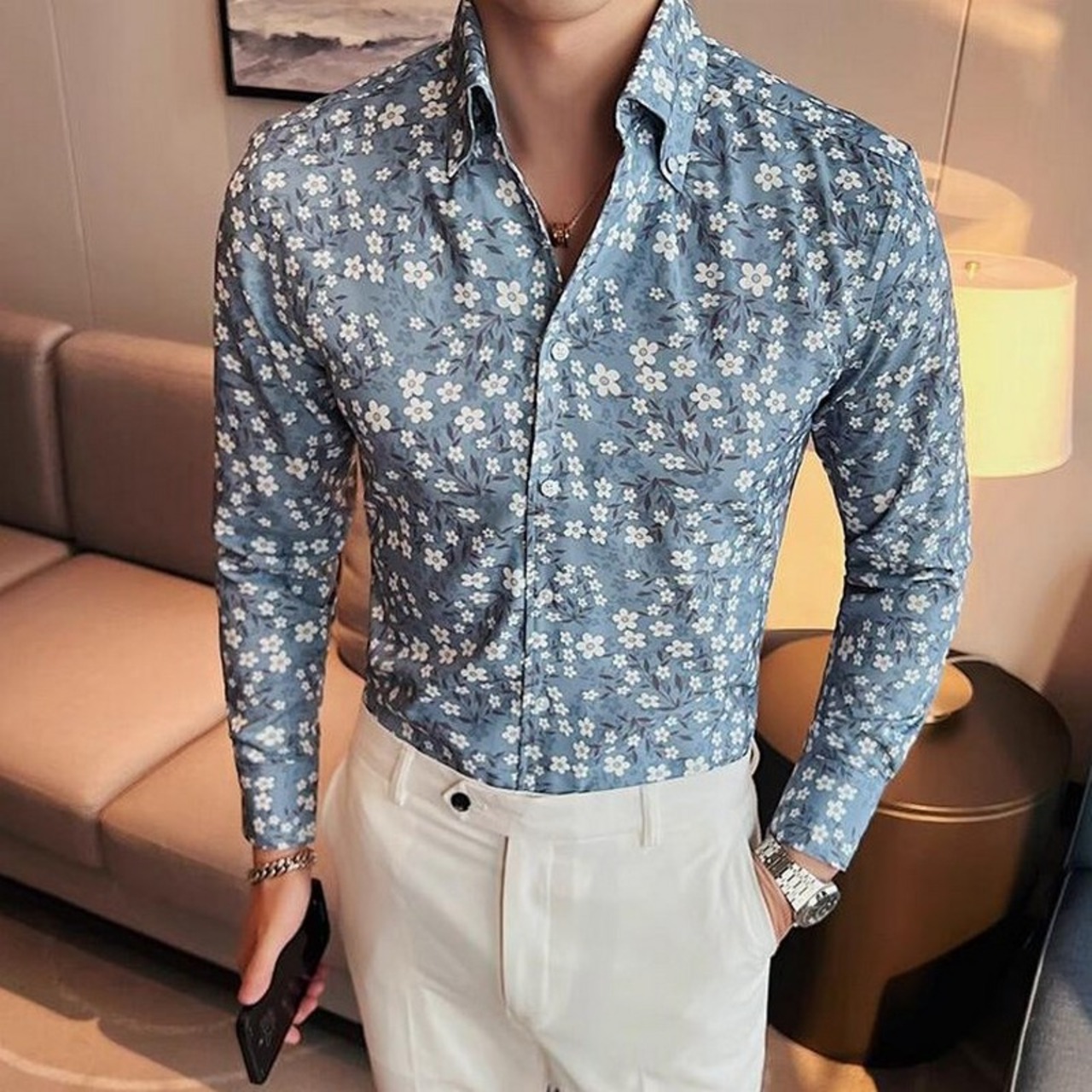 v neck floral print shirt tops 00183