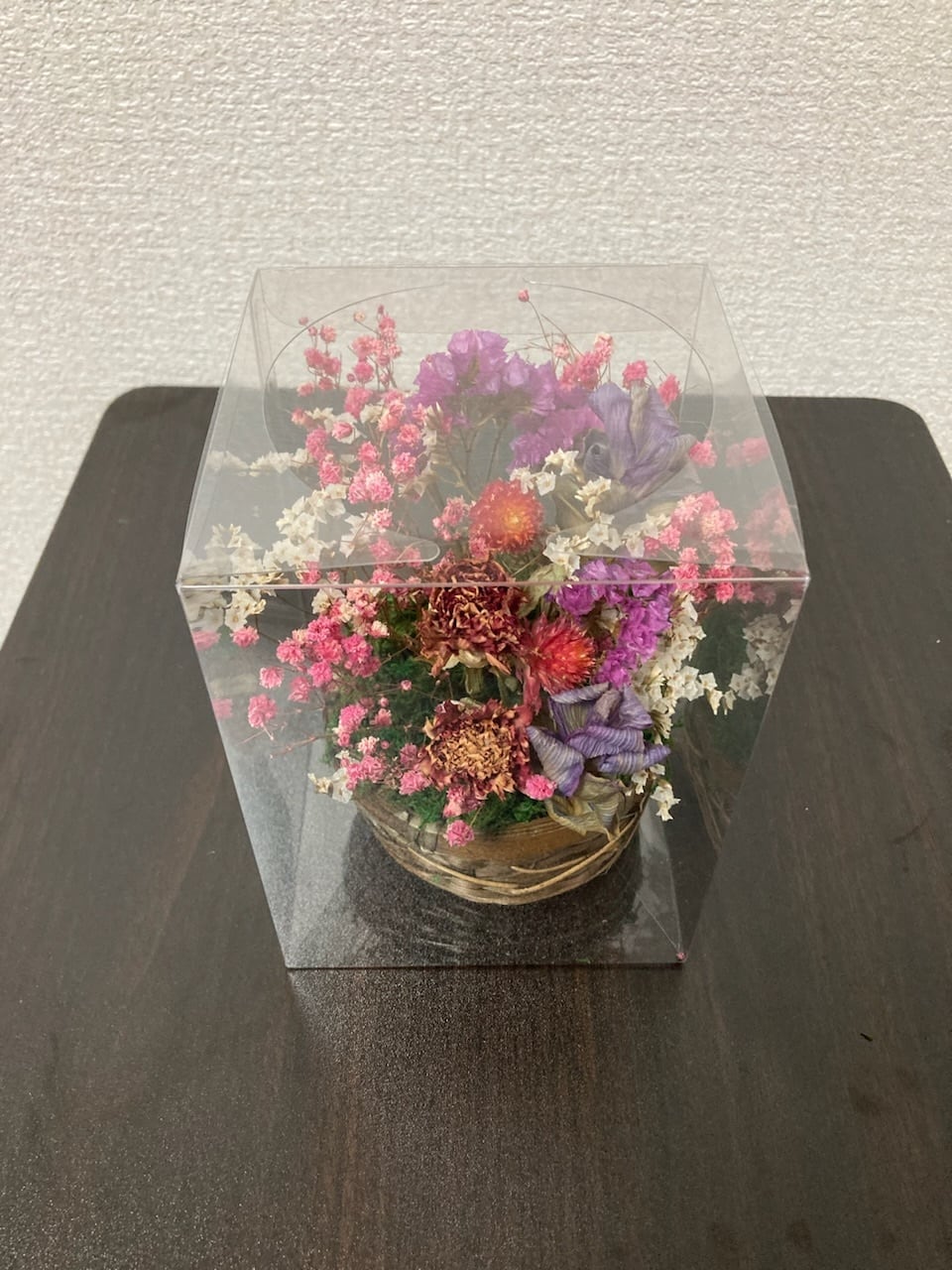 ドライフラワーアレンジメント 透明ケース入り | お花畑WEBSHOP