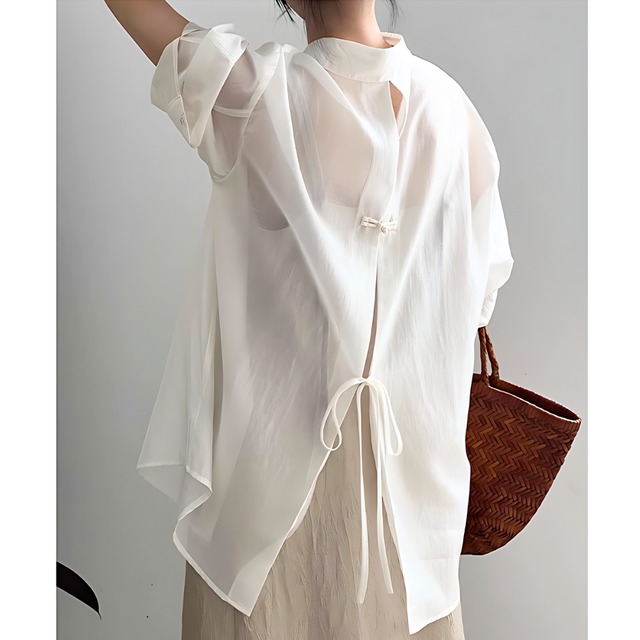 Back Slit long sleeve shirt