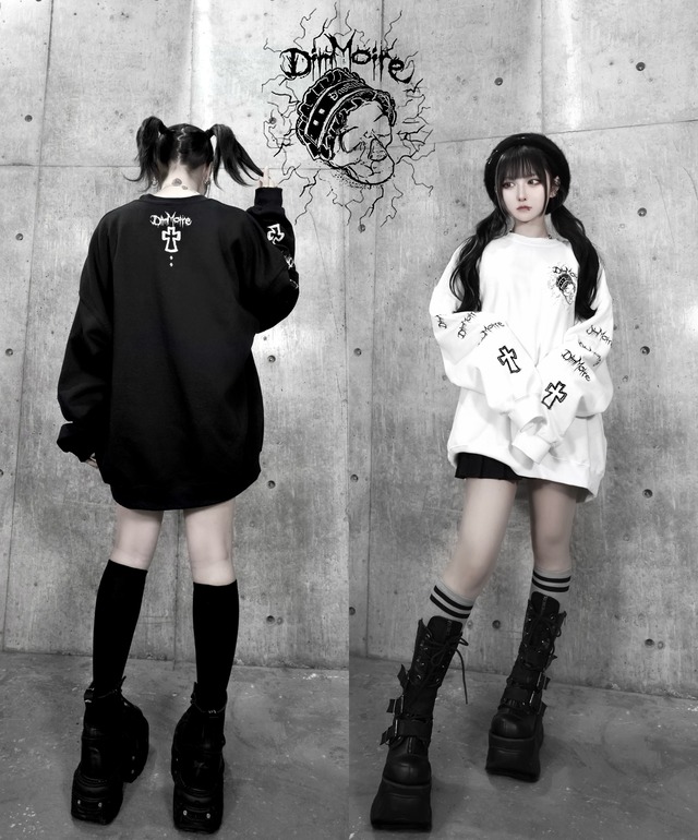 Skullロゴトレーナー【White】