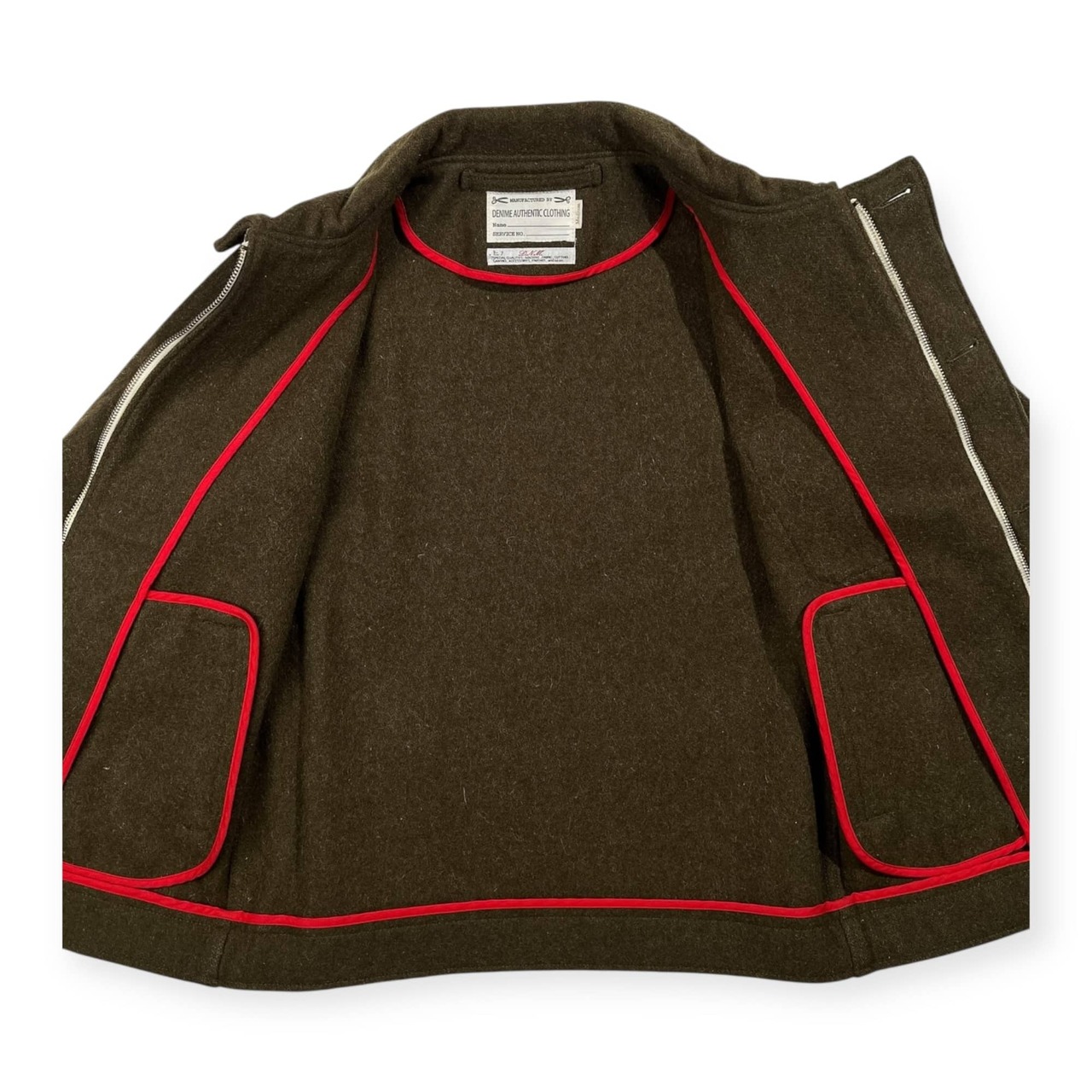 Denime ドゥニーム メルトンウール  ジャケット サイズ M /メンズ/カーキ オリーブ系/日本製