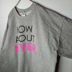 ギルダン　クルーネック　スウェット　プリント　トレーナー　グレー　メンズ　L