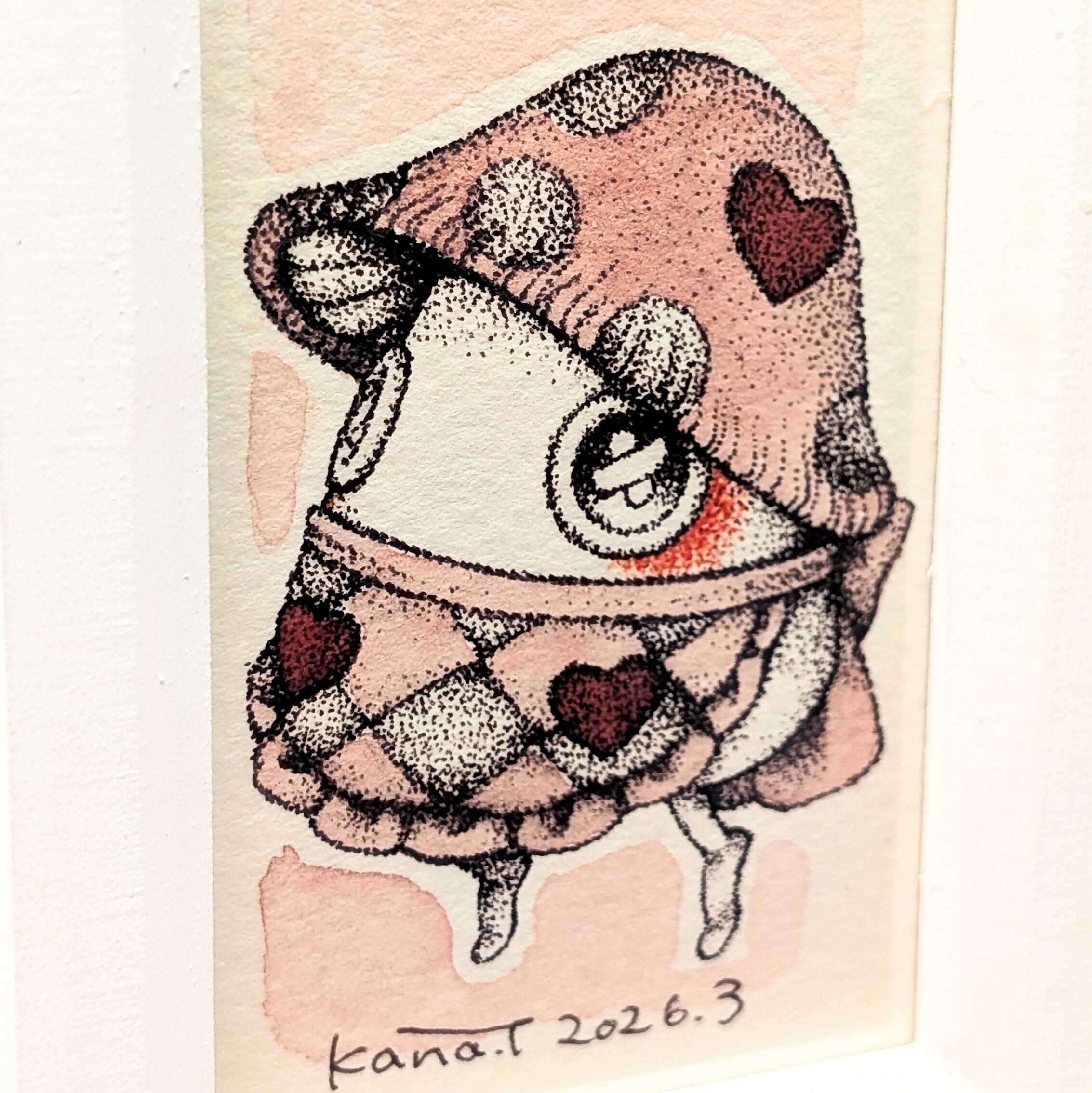 ラブリーなきのこの子・点描原画 | ten10ten goods Store