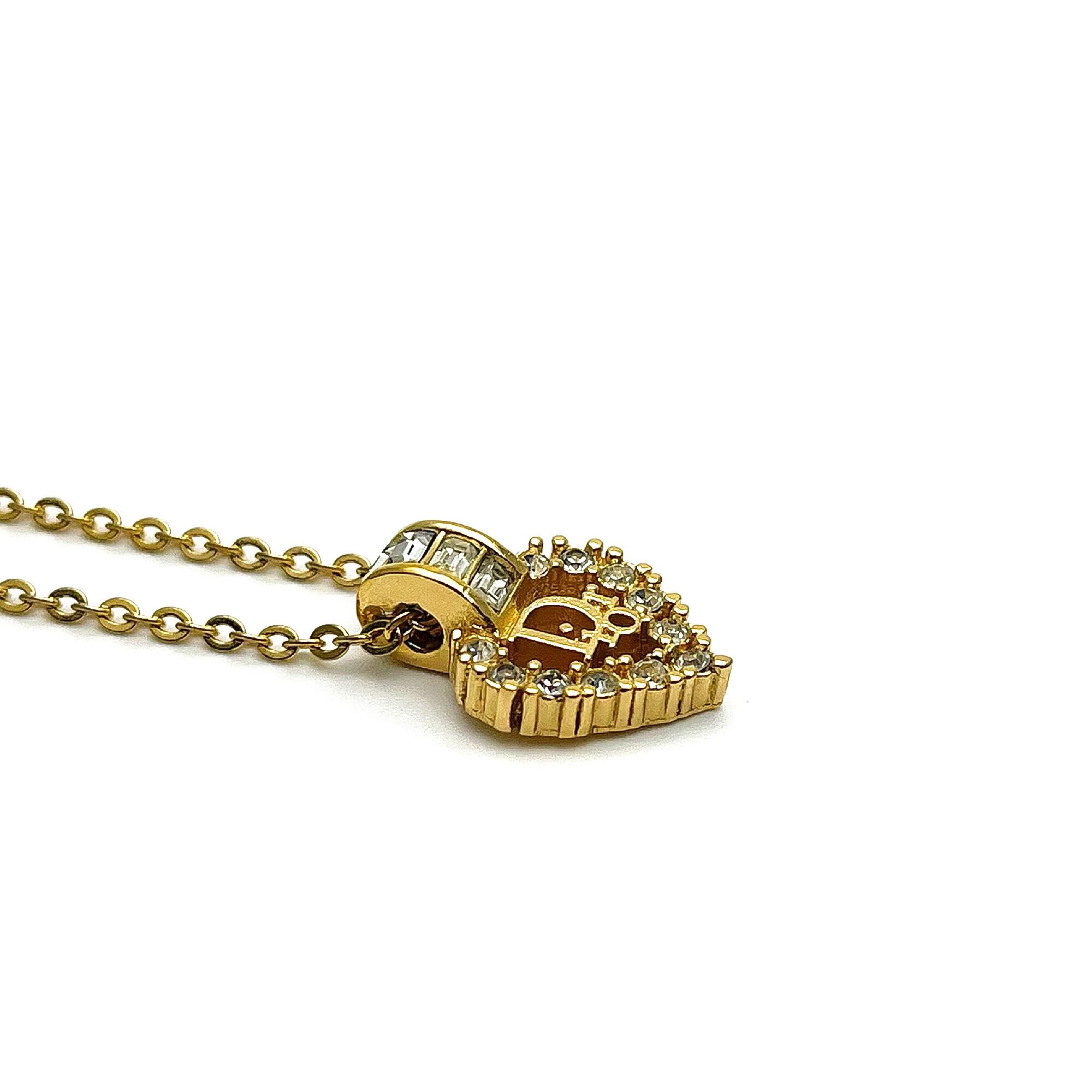 Christian Dior クリスチャンディオール ネックレス ハートモチーフ 