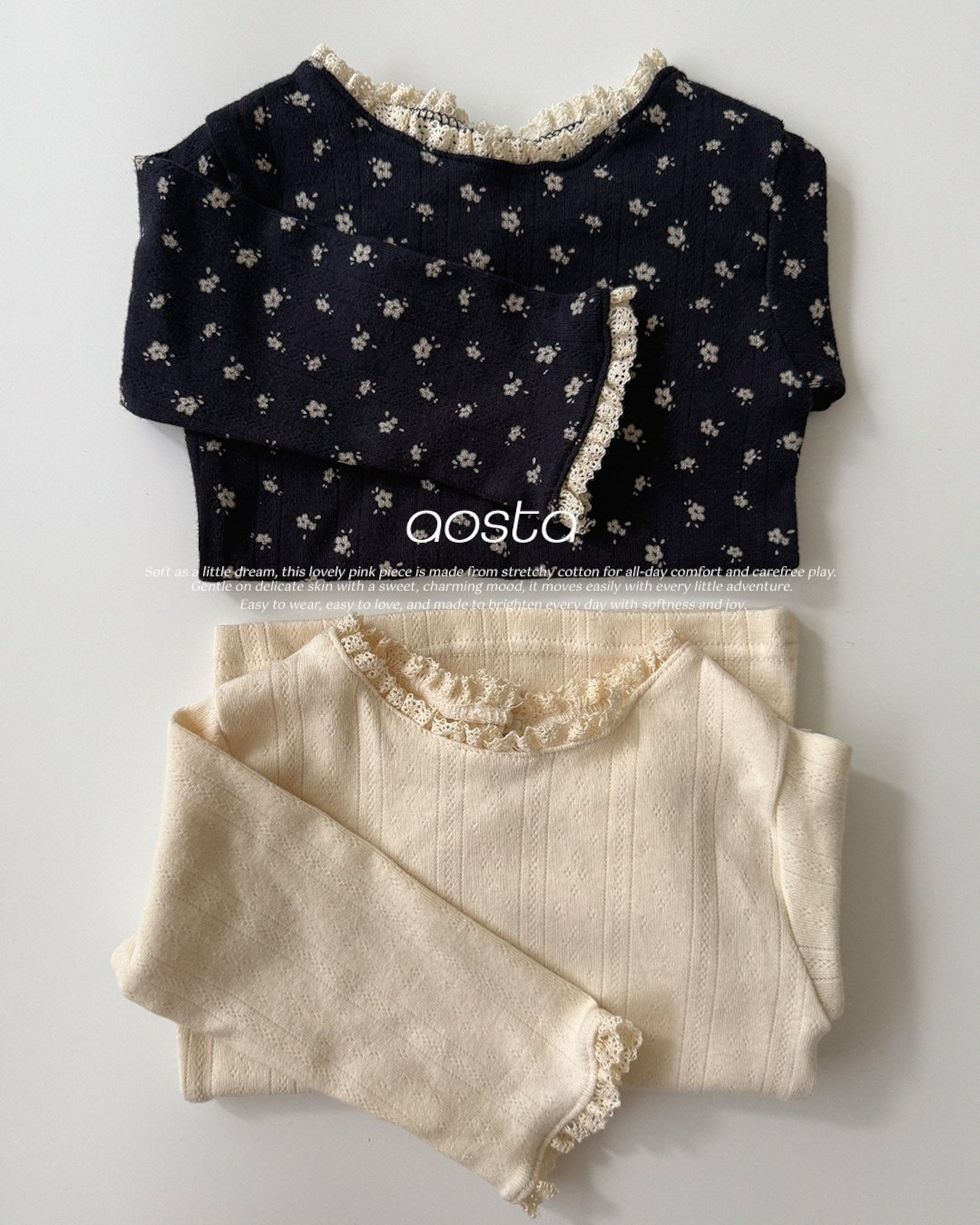 韓国子供服 / 26Autumn / Aosta / カメリアTシャツ / 秋服 *S~XXL*