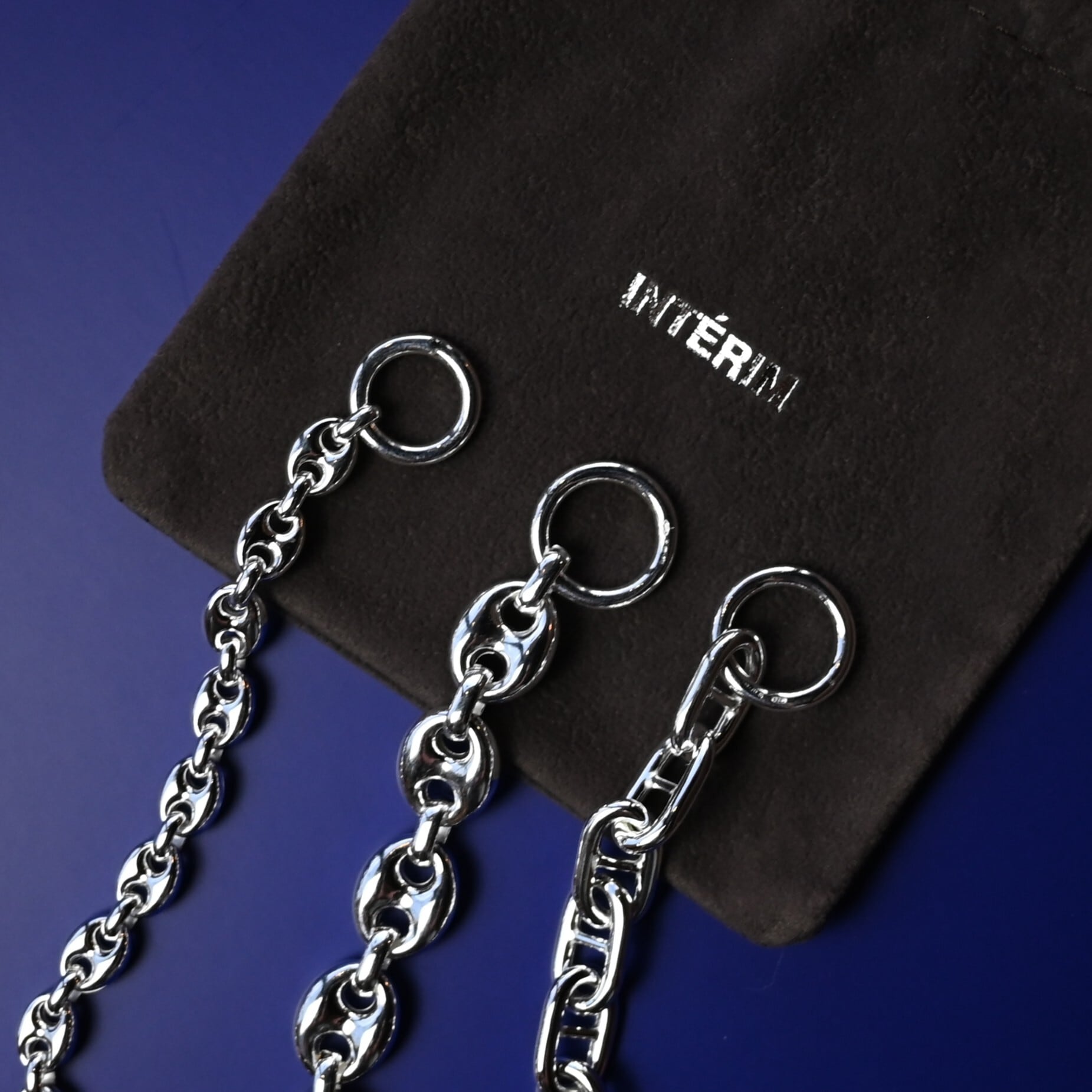 INTERIM / MARINA CHAIN T-BAR BRACELET ITALIAN SILVER 925 GRAND | GANKO