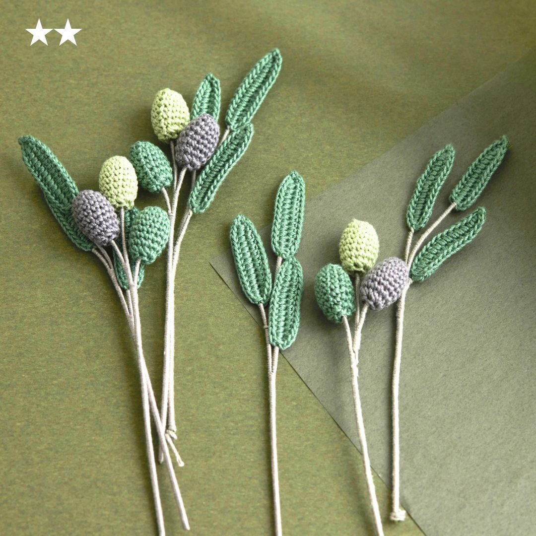 シロツメクとクローバー各2色【材料セット】 | ベルミヨン≪crochet