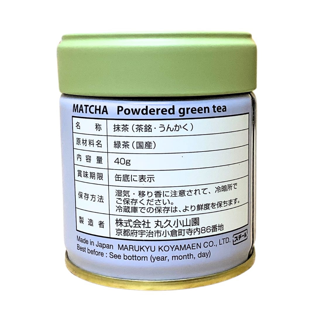 宇治 丸久小山園 抹茶 雲鶴 (UNKAKU) 40g 缶 在庫5缶 抹茶 丸久小山