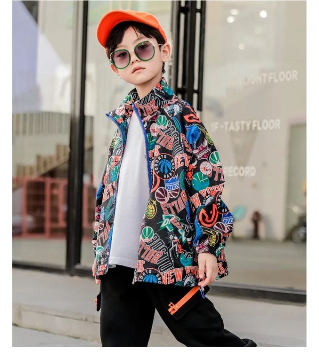 バスケットボール柄ジャンバー