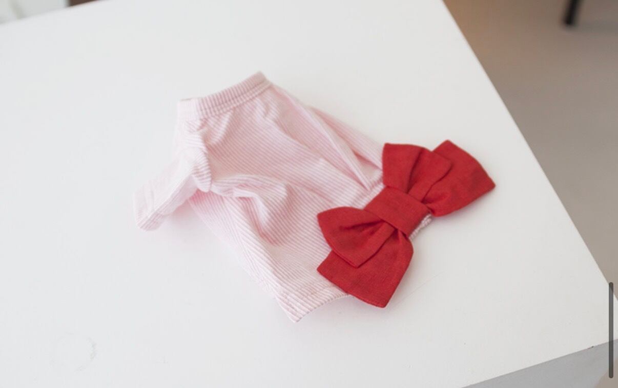 【Coco Chien】 リボン付き袖なしTシャツ