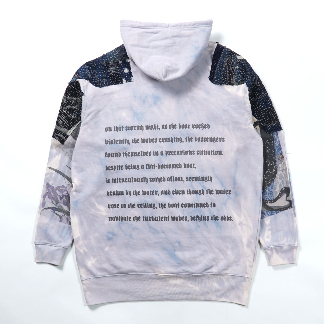 SASHIKO KIMONO BOX HOODIE
