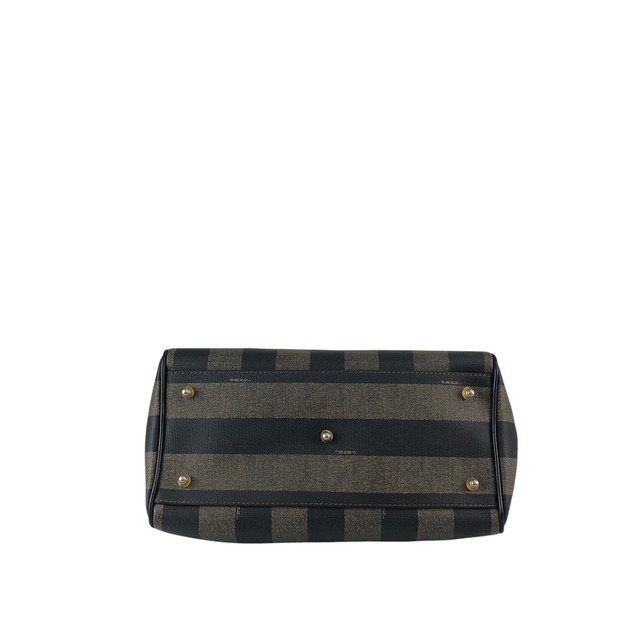 FENDI フェンディ ペカン ハンドバッグ ブラック FFロゴ PVC 2way ミニボストン vintage ヴィンテージ オールド 3d83yd