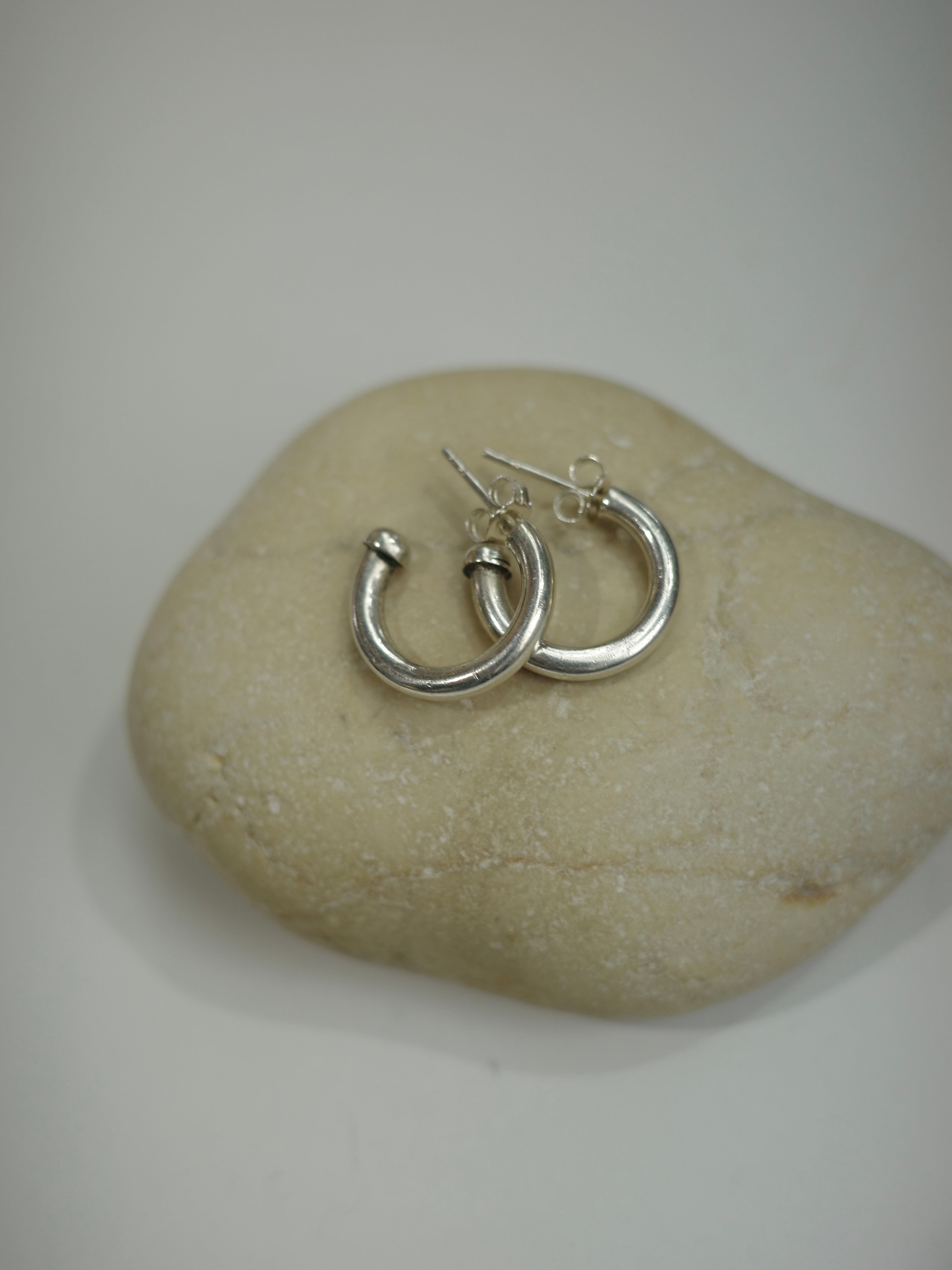 <vintage silver925>simple mini hoop pierce