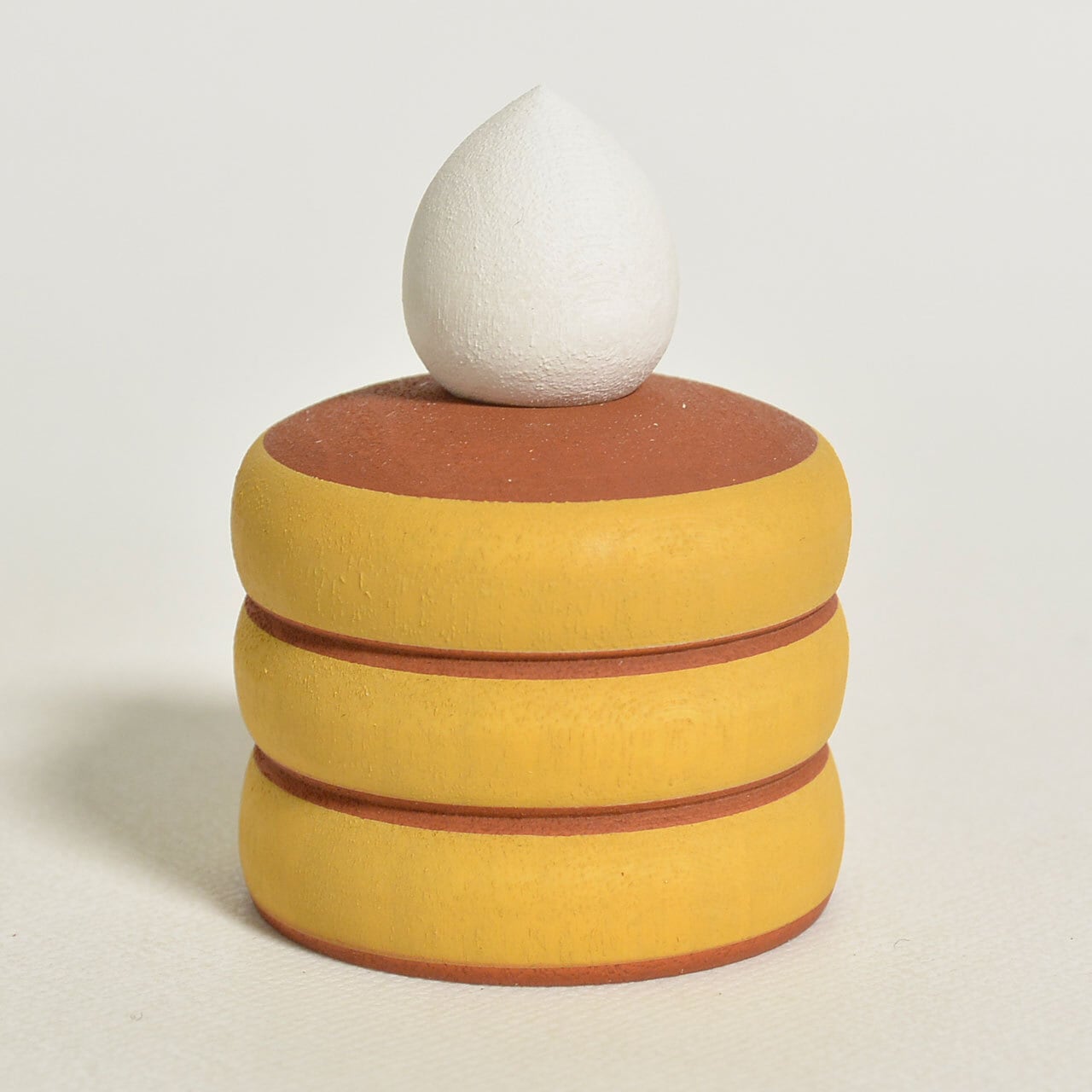 パンケーキちゃんこけし 約1.5寸 約4.5cm 鈴木明 工人（作並系）#2488