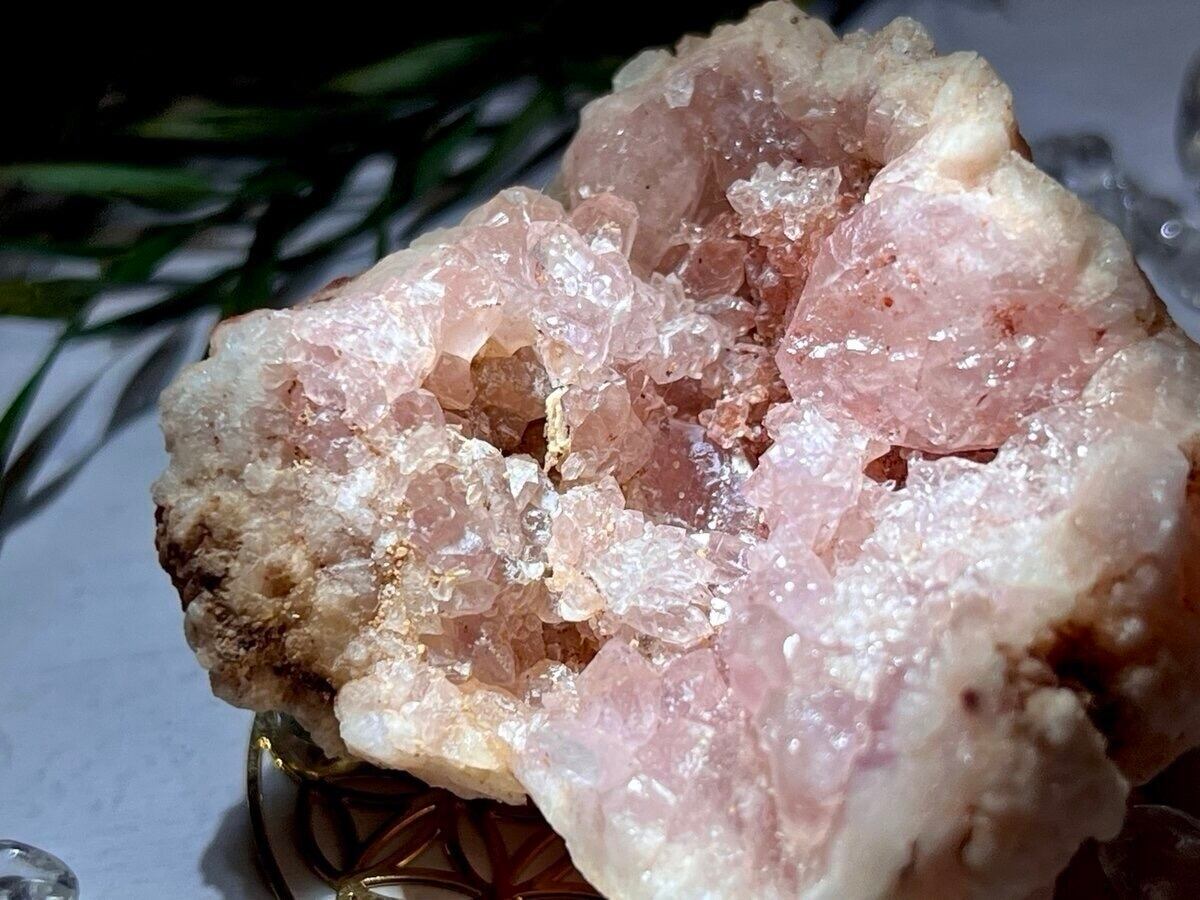 ハートの洞窟❦͙ ピンクアメジスト✨ クラスター ラフストーン