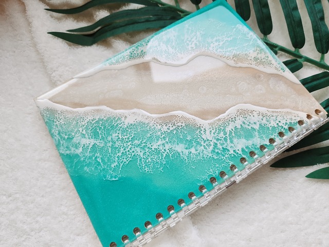 414.オーシャンレジンアート 海のノート