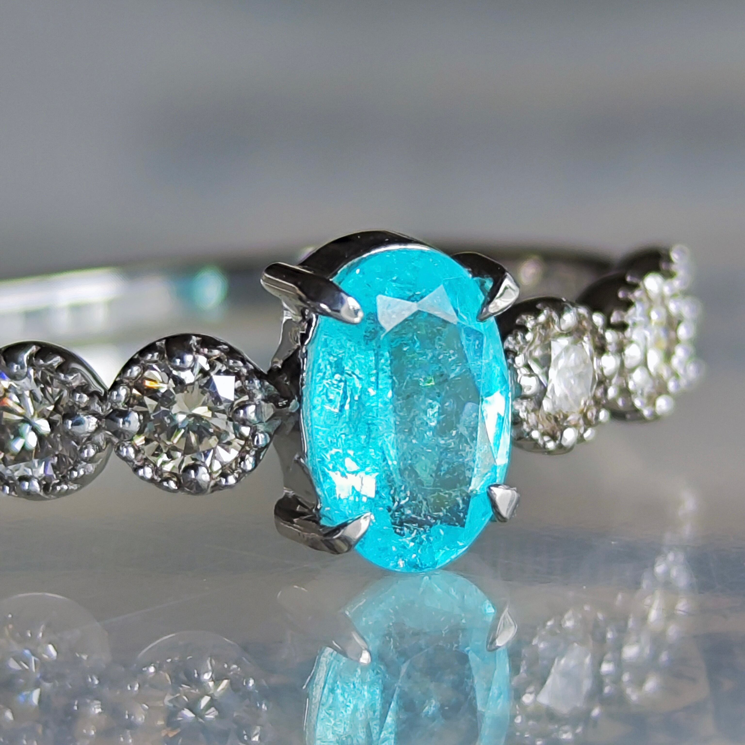 『専用です』天然パライバトルマリン デマン アウイ ダイヤ 計0.60ct