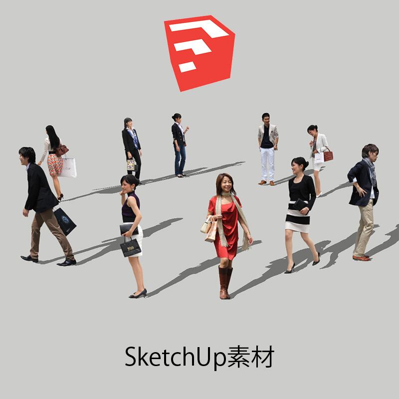 人物SketchUp 4p_set007 - 画像1
