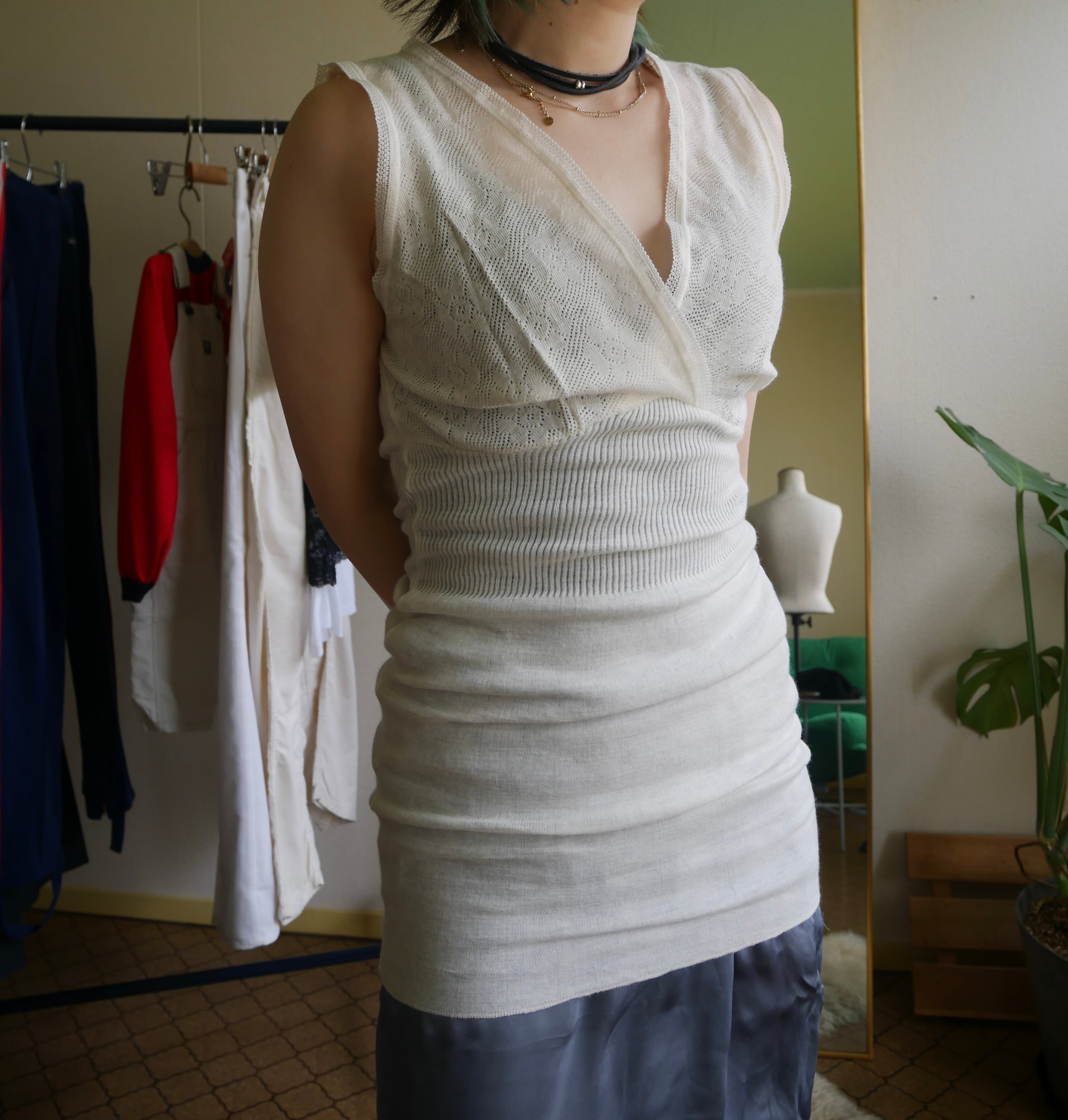 70s-80s EURO VINTAGE  Albertina Rib Top
