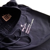 Slogan.コットンライクナイロンパンツ_ネイビー