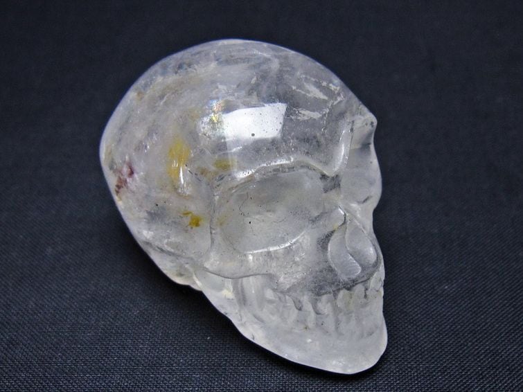 水晶 置物 ドクロ スカル 虹入り 一点物 145-1888 | 天然石