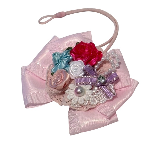 【YOSEUE(寄せ植え)チョーカー】レギュラーサイズ 犬猫チョーカー  リボン 犬用 猫用 数量限定 誕生日 お祝い 記念日