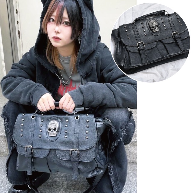 スカルスタッズ2WAYバッグ