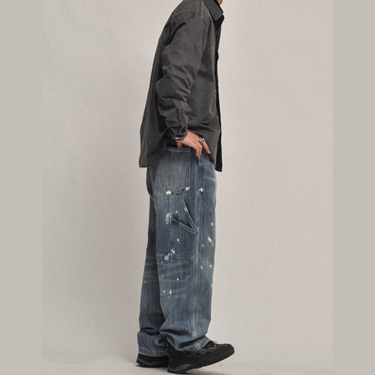 ペイントスプラッシュ・ワイドデニム N3604 - 8