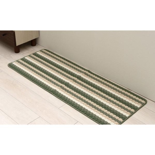 コストコ再販商品 【2セット】タフトインテリアマット 45x180cm ベルセ GN