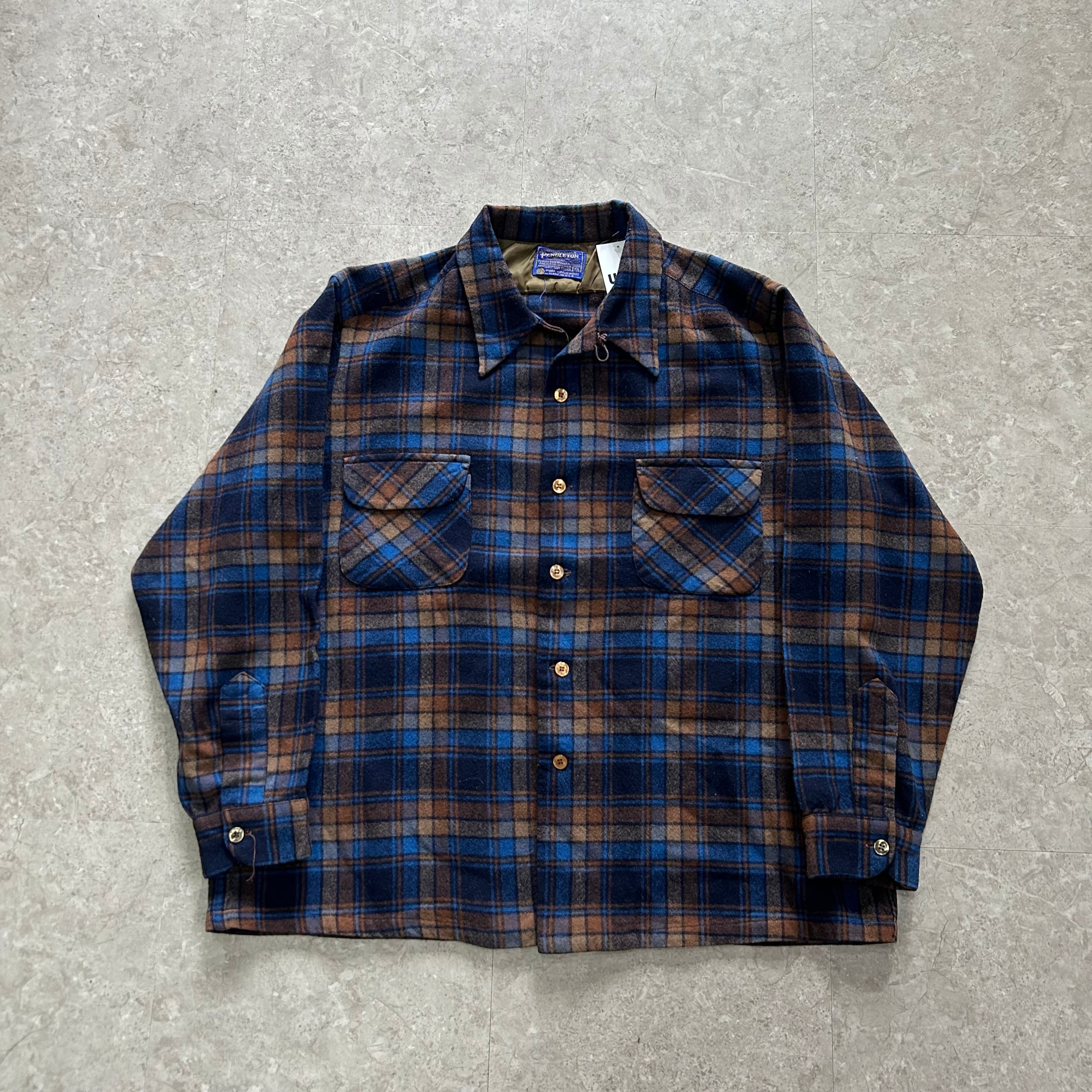 70s PENDLETON wool board shirt【仙台店】